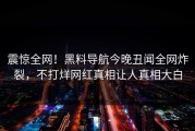 震惊全网！黑料导航今晚丑闻全网炸裂，不打烊网红真相让人真相大白