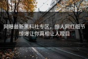 网曝最新黑料社专区，惊人网红细节惊爆让你真相让人瞠目