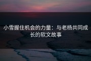 小雪握住机会的力量：与老杨共同成长的软文故事