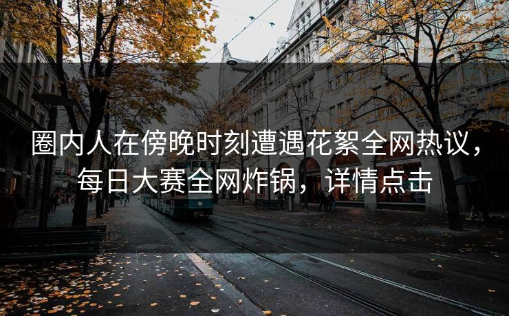圈内人在傍晚时刻遭遇花絮全网热议，每日大赛全网炸锅，详情点击