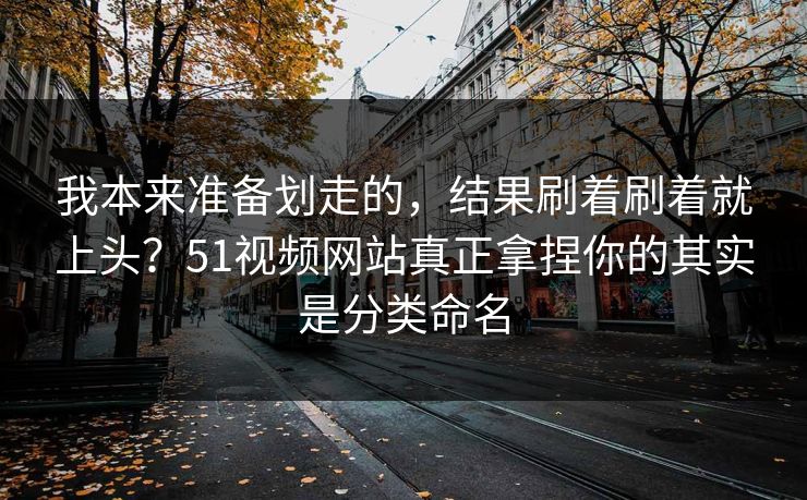 我本来准备划走的，结果刷着刷着就上头？51视频网站真正拿捏你的其实是分类命名